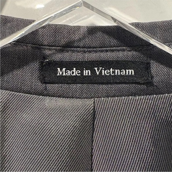 Egara‎ Sport Coat Mens Gray Wool Blazer Suit Jacket Slim Fit 44L (BR) - Picture 4 of 6